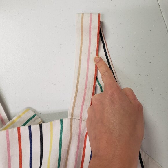 J Crew Womens Rainbow Stripe Tiered Maxi Dress Size 10 Preppy Vacation Stretch - Picture 8 of 16